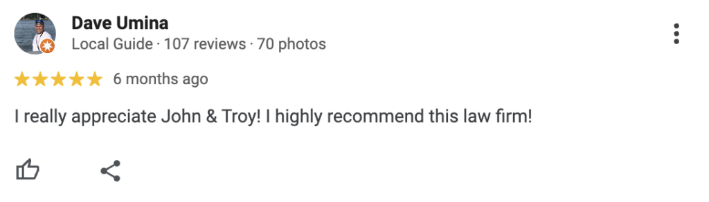 Port Clinton personal injury client review